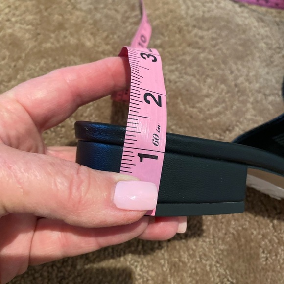 Women’s Black Textured Slide Sandals New Size 9.5 vegan Nordstrom Rack - Picture 8 of 10